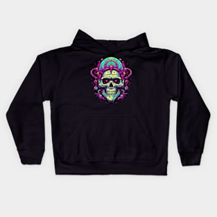 Psychic Psychedelic Cyberpunk Skull Kids Hoodie